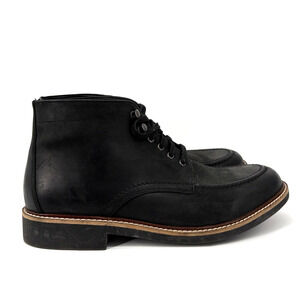 Clarks Ankle Boots Mens 11 BLACK Bostonian WALKER MID Leather Lace Up